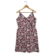 Vineyard Vines Dress Womens Medium Red White Floral Whale Summer Tropica... - $21.77