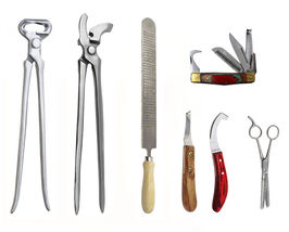 Horse Farrier Tool Essentials 7-Piece Groom Hoof Care Trim Tool Kit 984156 - $69.29