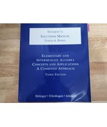 Student&#39;s Solutions Manual Ser.: Elementary and Intermediate Algebra : C... - $26.43 CAD