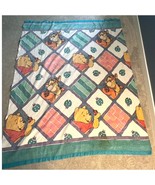 Vintage Disney Winnie the Pooh &amp; Tigger Blanket Twin 71&quot;x86&quot; Wool Tapest... - $28.19