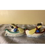 Vintage Native American Heritage Indians in Canoes Salt &amp; Pepper Shakers... - $18.00