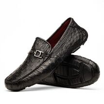 Bolonia Slip On Dressy Shoes Animal Skin Black image 3