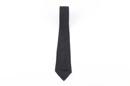 Vintage 50s 60s Rockabilly Blank Skinny Neck Tie Dress Tie Black Wedding USA - £19.37 GBP