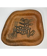 Vintage Handmade Texcoco Mexico Aztec/Mayan Design Sm Dish Dog Running R... - £31.96 GBP