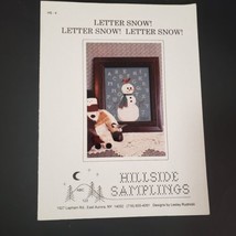 Hillside Sampling Letter Snow Sampler Cross Stitch Pattern 1994 Lesley R... - £3.63 GBP