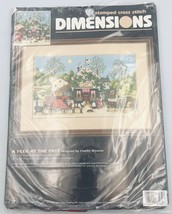 Vintage 1996 Dimensions A Peek at the Past 3162 Cross Stitch Kit 16" x 10" New  - $21.25