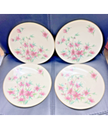 4 Lenox Peachtree 7 7/8&quot; Salad PLATES W Gold Trim W-301 Great Shape - €25,47 EUR