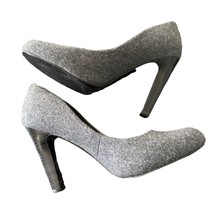 Jessica Simpson Womens Shoes Size 9B Chunky Heel Pumps Gray Fabric - £9.53 GBP