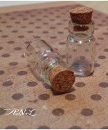 Glass Vials with Cork Halloween Apothecary Bottles Potions Miniature 10pcs - $89.90 MXN