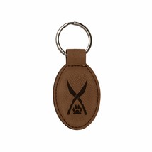 D&amp;D Gifts Ranger Class Symbol Engraved Leatherette Keychain for Men Women Oval - £8.78 GBP