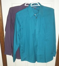 Lot of 2 Croft &amp; Barrow Long Sleeve Dress Shirt Button Down 16 ½ 34/35 - $15.98