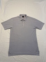 Dunning Golf Short Sleeve Polo Shirt Blue White Stripes Mens XL  - £10.69 GBP