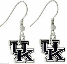 40023 Kentucky Wildcats Black and Silver Tone Logo Earrings - $14.84