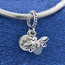 2021 Spring Release 925 Sterling Silver Glow in the dark Firefly Dangle Charm  - £13.84 GBP