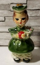 Vintage Josef Originals Apple Girl Holiday Figurine 1950s - $24.70