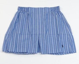 Ralph Lauren Blue Stripe 100% Cotton Woven Boxer Underwear Mens NWT - £19.65 GBP