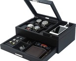 Men&#39;S Nightstand Organizer For Jewelry Tray, Catchall Tray For Accessory - $116.99