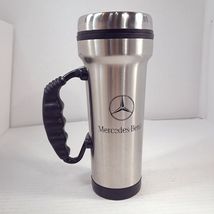 Mercedes Benz Coffee Travel Metal Mug cup stainless steel metal silver c... - $50.00