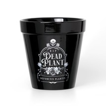 Alchemy Gothic GPP7 Black RIP Dead Plant Pot Potter Skull Kitchenware Ceramic 5” - £16.40 GBP