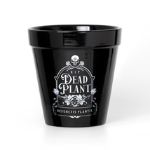 Alchemy Gothic GPP7 Black RIP Dead Plant Pot Potter Skull Kitchenware Ceramic 5” - £16.19 GBP