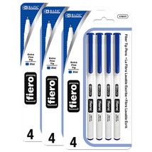 Fiero Blue Fiber Tip Pen Fineliner, Extra Fine Point Pens | 4 Ct - $5.99+