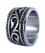 Mens Hawaiian Makau Tribal Hook Ring Hei Matau Band 14.5mm Sizes 5-16 S-... - £16.01 GBP