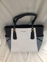Michael Kors Voyager Large Admiral Blu/WhiteEW Tote Shoulder Bag Laptop/... - $65.33