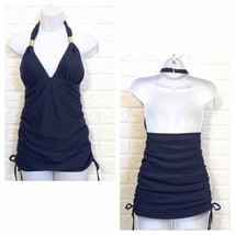 Lori coulter “made-to-order” tankini swim top Navy Blue With Gold Accent... - $23.27
