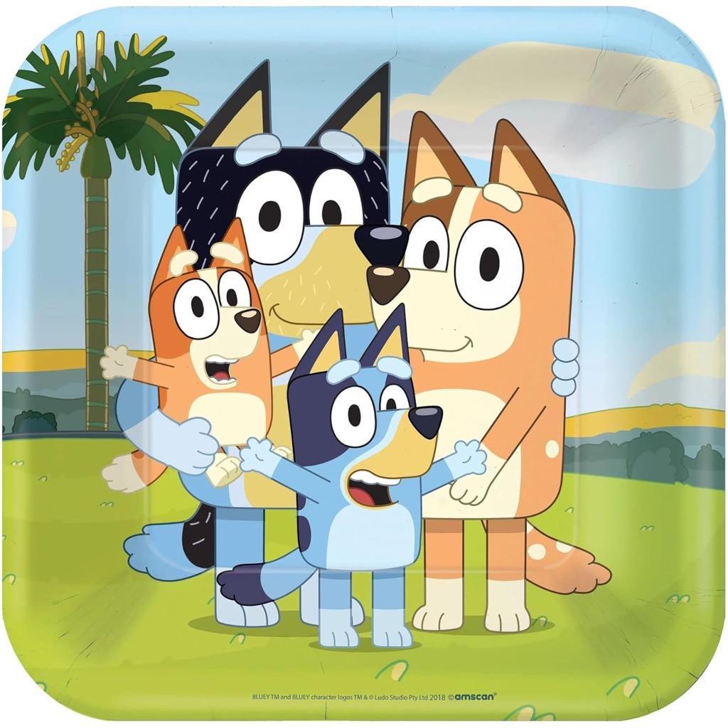 Bluey and Friends Lunch Plates Birthday Party Supplies 8 Per Package New - $5.95