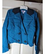 Susan Apple size 8 ladies business jacket green and black plaid - $99.00