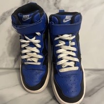 Nike Court Borough Mid 2 DM8872-001 Blue Basketball Shoes Boys Size 5Y - £19.84 GBP