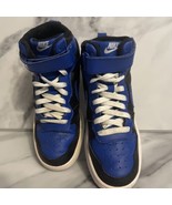 Nike Court Borough Mid 2 DM8872-001 Blue Basketball Shoes Boys Size 5Y - £19.47 GBP