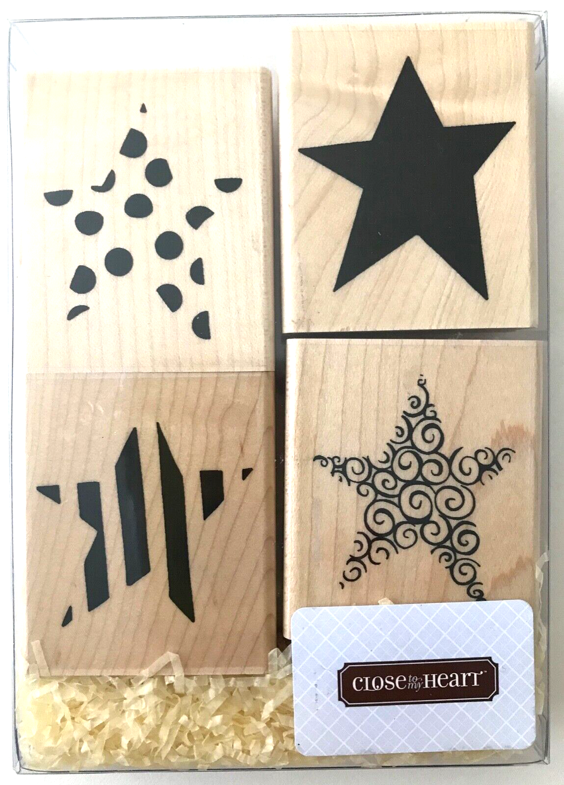 "Star Impressions" 4 Rubber Stamps 2-Part Close To My Heart S737 New NRFB - $6.89