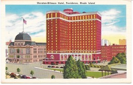 Vintage SHERATON-BILTMORE Hotel, Providence Rhode Island Linen Postcard Unposted - £5.63 GBP