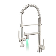 Commercial LED Kitchen Faucet: High Arc Pull-Down - £121.38 GBP