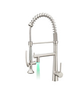 Commercial LED Kitchen Faucet: High Arc Pull-Down - $217.45 CAD