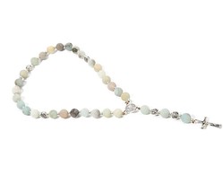 Handmade 8mm Anglican Prayer Beads Rosary Jade with - £32.28 GBP