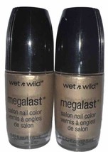 Pack Of 2 Wet n Wild Megalast Salon Nail Color Gold (Wide Brush/New) - $11.87