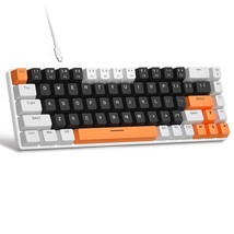 Portable 60% Mechanical Gaming Keyboard, Mk-Box Led Backlit Compact 68 Keys Mini - £43.09 GBP