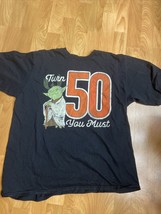 Star Wars Yoda T-Shirt Adult Mens size XL “Turn 50 You Must” Tee - £6.33 GBP