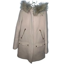 J. Crew Chateau Parka Italian Stadium Cloth Wool Coat Hooded Size 2T Tal... - $65.50
