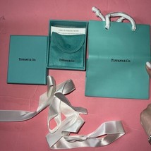 Tiffany &amp; Co. Packaging Empty Blue Gift Box Pouch Bag Ribbon - £17.38 GBP