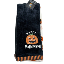 Hyde &amp; Eek 2 Pack Halloween Cotton Kitchen Towels Pumpkin Jack-O’-Lantern NWT - £9.63 GBP
