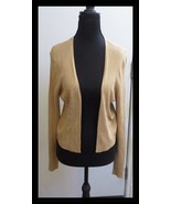 T/S Twine and String XL Ladies Tan Sweater Cardigan - $181.42 MXN