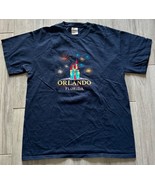 Vintage Orlando Florida T Shirt Adult Men&#39;s Embroidered Castle Fireworks... - $12.45