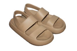 Women&#39;s BEACH SLIDES BY J/SLIDES Beige Platform Slide Sandals Size 8 NEW - £21.58 GBP