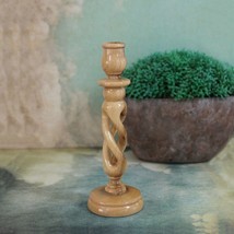 Hollow Spiral Wooden Candle holders for table décor, Handmade Candlestick in Jer - £39.01 GBP