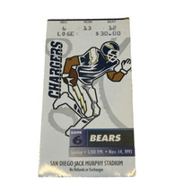 NFL Ticket 11/14 1993 Chicago Bears @ San Diego Chargers Dent &amp; O&#39;Neal Sacks - £11.76 GBP
