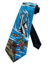 Mens Killer Whales Under the Ocean Aquatic Life Necktie - Black - Neck Tie - $14.80