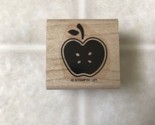 Rubber Stamp 1995 Stampin Up APPLE SLICE Fruit Cute Primitive Fall Teacher - $9.81